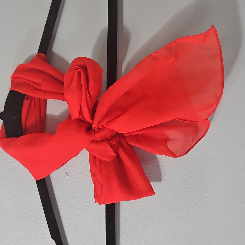 Elegant Red Long Scarf Accessory 10.75x52